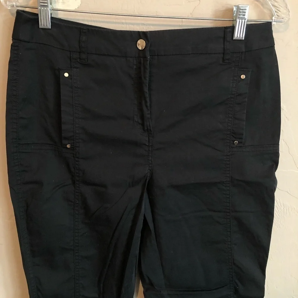 Chico’s Black Luxe Utility Convertible Ankle Pants - Picture 3 of 12